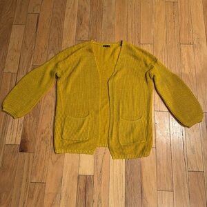 Wild Fable | Gold/Yellow Oversized Cardigan | Open Front | size S